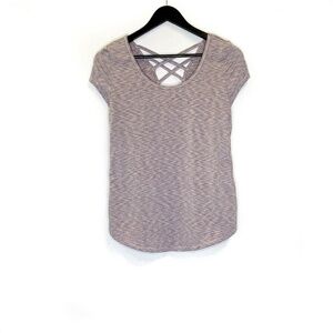 Calvin Klein Top Performance Wick Space Dye Short Sleeve Cross Back Tee Size S